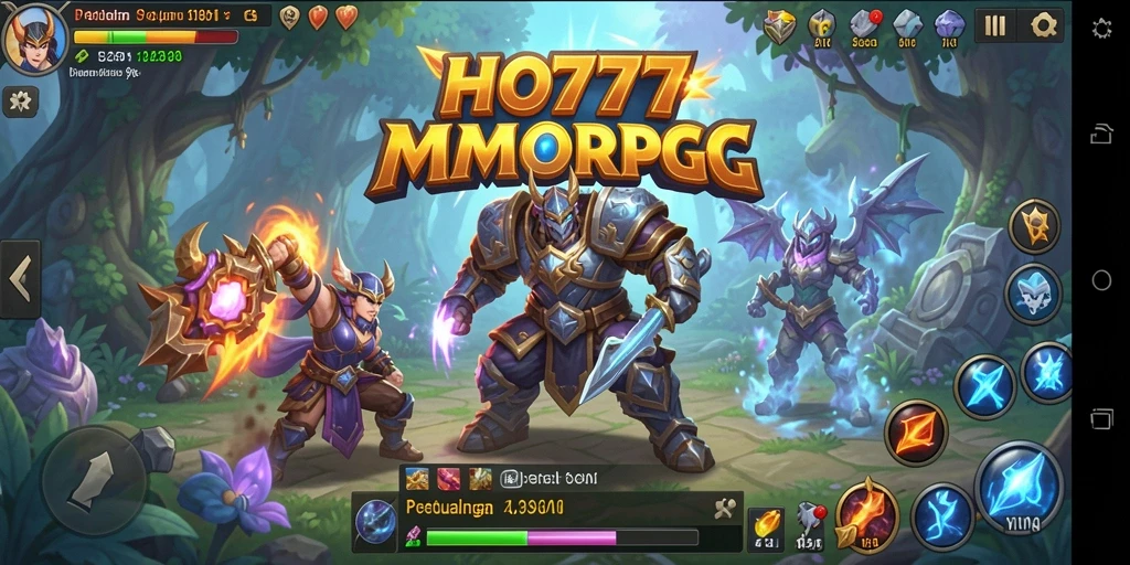 Screenshot menunjukkan momen seru dalam gameplay MMORPG HO777.