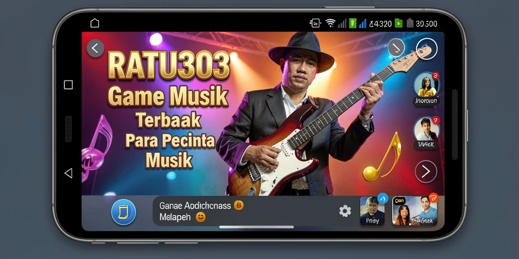 Tampilan gameplay <strong>RATU303</strong> dengan interaksi menyanyi yang seru.