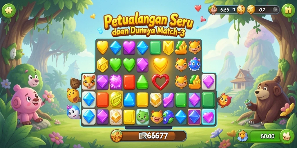 Tampilan gameplay RP6677 yang penuh warna dan menarik.