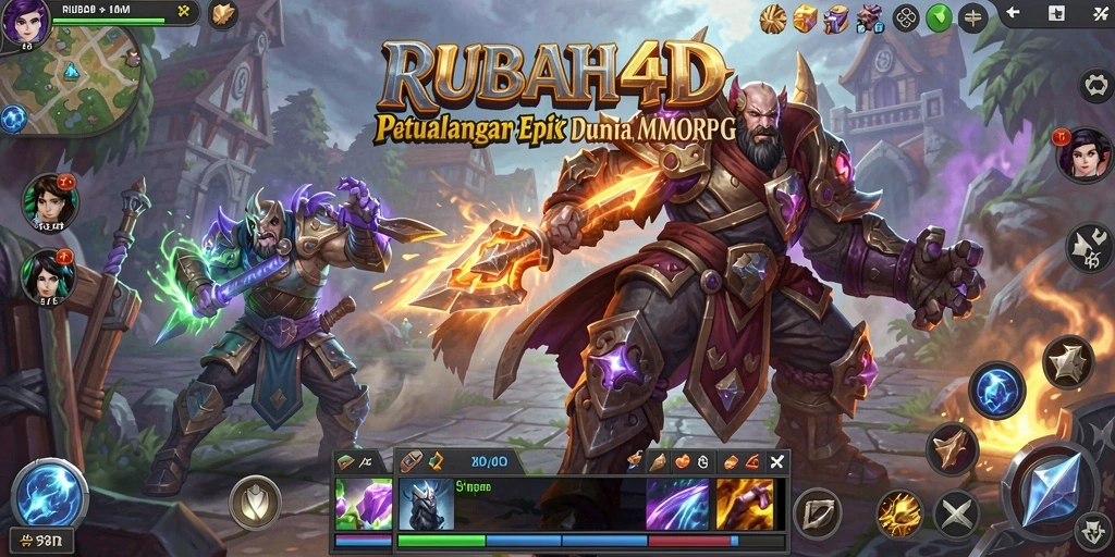 Tangkapan layar gameplay RUBAH4D yang penuh aksi dalam dunia MMORPG.