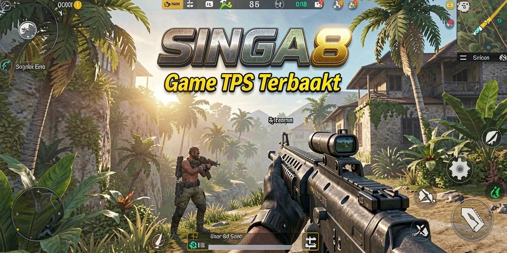 Screenshot gameplay SINGA8 yang menampilkan aksi tempur seru.