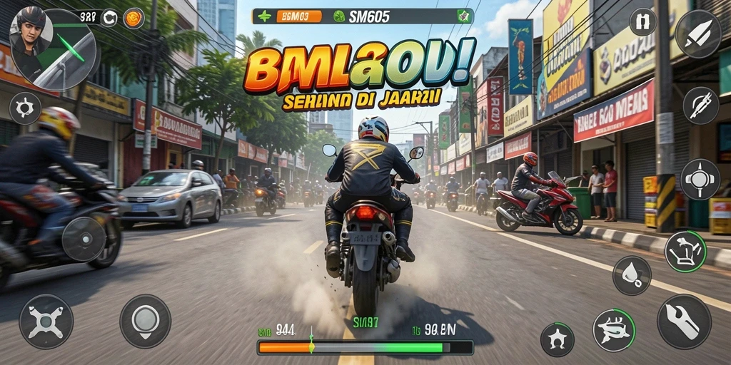 Tampilan seru dari balapan motor di SM605.