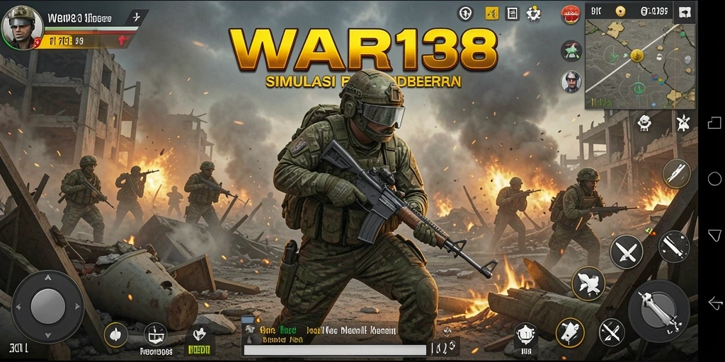 Skrinsut gameplay <strong>WAR138</strong> menunjukkan strategi pertempuran yang intens.